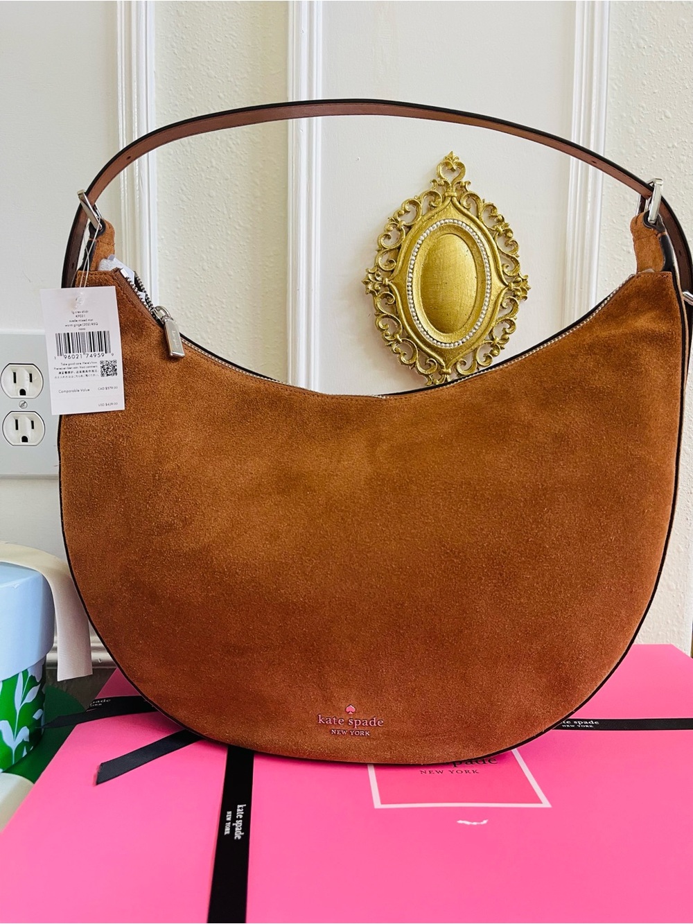 Kate Spade New York Nova Suede Large Shoulder Bag - Picture 7 of 15